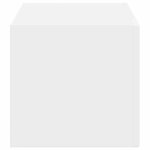 vidaXL Meuble TV mural Montage mural Blanc Brillant 60 x 31 x 29.5 cm