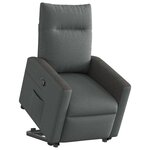 vidaXL Fauteuil inclinable Gris foncé Tissu