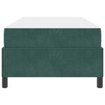 vidaXL Cadre de lit avec matelas Vert foncé 90 x 190 cm tissu
