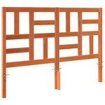 vidaXL Tête de lit Brun cire 145 5 x 4 x 104 cm Pin massif