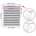Store enrouleur tamisant 140 x 175cm noir