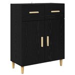 vidaXL Haut Armoire Chêne noir 69 5 x 34 x 180 cm Bois d'ingénierie
