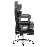 vidaXL Chaise de bureau de massage Noir Similicuir