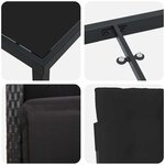 vidaXL Ensemble de salle à manger pour jardin 7 Pièces Noir polyrotin