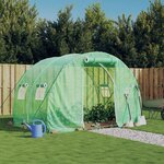 vidaXL Serre avec cadre en acier vert 6 m² 3x2x2 m