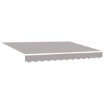 vidaXL Auvent Rétractable Manuel Gris Clair 350x250 cm