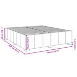 vidaXL Sommier à lattes de lit avec matelas Marron foncé 200x200 cm