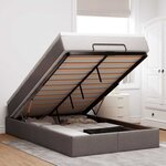 VidaXL Cadre de lit ottoman avec matelas taupe 120x190 cm tissu