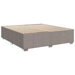 vidaXL Sommier à lattes de lit avec matelas Taupe 200x200 cm Tissu