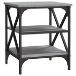 vidaXL Tables d'appoint 2 Pièces Sonoma gris 40x42x50 cm Bois ingénierie