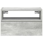 vidaXL Table de chevet murale gris béton 45x26x28 5 cm