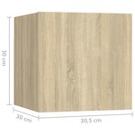 vidaXL Ensemble de meuble TV 8 Pièces Chêne sonoma Bois d'ingénierie