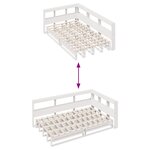 vidaXL Lit bibliothèque sans matelas blanc 120x190 cm bois pin massif