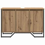 vidaXL Cabinet Sous Évier avec porte Chêne artisanal 91 x 35 x 60 cm