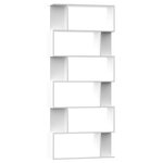 vidaXL Bibliothèque/Séparateur de pièce Blanc Bois d'ingénierie