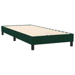 vidaXL Sommier à lattes de lit et matelas et LED vert foncé 80x220 cm velours