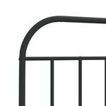 vidaXL Tête de lit métal noir 140 cm