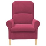 vidaXL fauteuil Rouge bordeaux 76 x 94 x 102 cm Velours