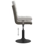 vidaXL Chaises pivotantes à manger lot de 4 gris foncé velours