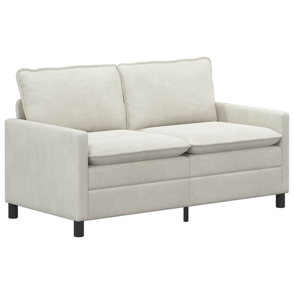 vidaXL Canapé Crème 156 x 81 x 87 5 cm Velours