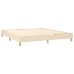 vidaXL Sommier à lattes de lit avec matelas LED Crème 160x200 cm Tissu