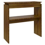 vidaXL Table console Chêne marron 80x30x80 cm Bois d'ingénierie