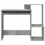 vidaXL Bureau Gris béton 106 x 40 x 88.5 cm Bois d'ingénierie