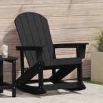 vidaXL Chaise berçante Adirondack noire 73 5x92x90 cm HDPE