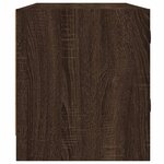 vidaXL Meuble TV avec portes en verre chêne marron 102x37x42 cm