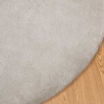 vidaXL Tapis en Fourrure Synthétique de Lapin Olite Beige Ø 80 cm