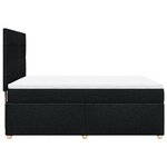 vidaXL Sommier à lattes de lit avec matelas Noir 140x190 cm Tissu