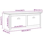 vidaXL Banc de couloir avec tiroir BODO Marron miel 118 x 40 x 50 cm