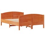 vidaXL Cadre de lit sans matelas cire marron 150x200cm bois pin massif