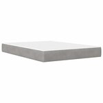 vidaXL Cadre de lit avec matelas Gris clair 180 x 200 cm Velours