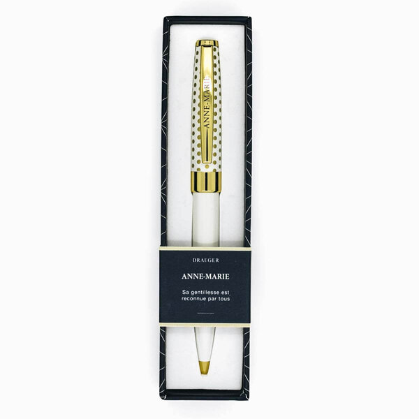 Stylo personnalisé prénom de femme au choix - Pastel Chic - Anne-Marie - Draeger