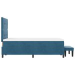 vidaXL Lit à ressorts avec tête de lit Bleu foncé 190 x 120 cm Velours