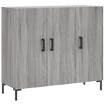 vidaXL Buffet sonoma gris 90x34x80 cm bois d'ingénierie