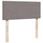 vidaXL Sommier à lattes de lit avec matelas Taupe 120x200 cm Tissu