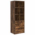 vidaXL Bureau avec tiroir 2 Pièces Chêne fumé