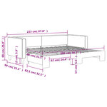 vidaXL Lit de jour avec gigogne sans matelas taupe 80x200 cm