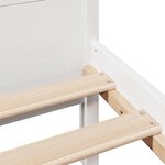 vidaXL Cadre de lit sans matelas blanc 140x190 cm bois de pin massif