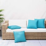 vidaXL Coussins Éparpillés Uni 4 Pièces Turquoise 50 x 50 cm