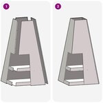 vidaXL Braise Noir 50 x 50 x 100 cm Acier laminé à froid