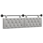 vidaXL Tête de lit suspendue Gris nuage Tissu