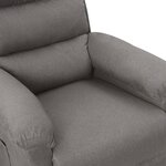vidaXL Fauteuil inclinable électrique Gris clair Tissu