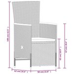 vidaXL Ensemble à manger de jardin avec coussins 7 Pièces Noir