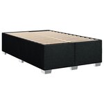 vidaXL Sommier à lattes de lit avec matelas Noir 120x200 cm Tissu