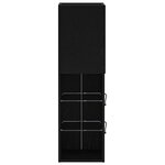 vidaXL Meuble TV 2 Pièces Noir 30 5 x 30 x 102 cm Bois d'ingénierie