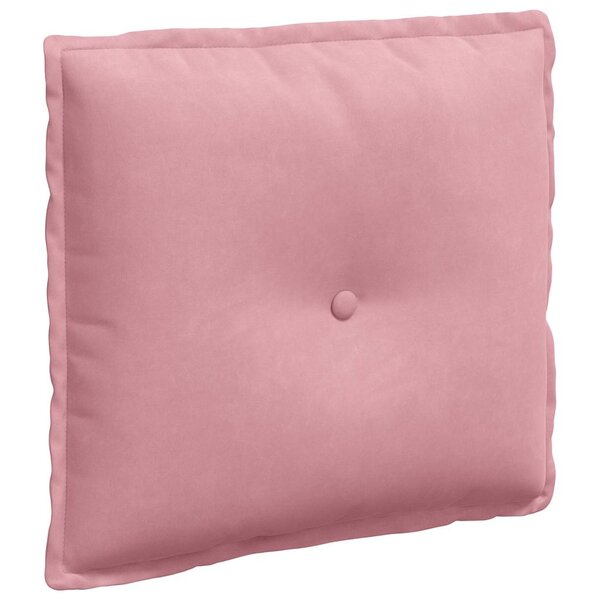 vidaXL Coussin de Dos Rose 50 x 45 cm Tissu en velours côtelé