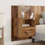 vidaXL Tête de lit avec armoire 3 Pièces Bois Ancien Bois d'ingénierie